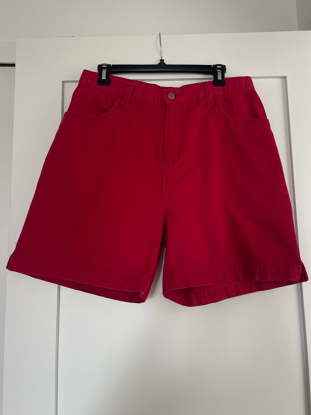 Classic Red Woman’s Casual Jean Shorts Size 12